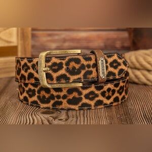 Leopard Print Statement Belt | Chic Square Buckle | Trendy Neutral Accessory